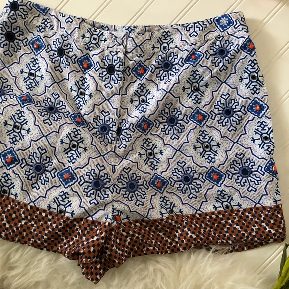 Topshop Mosaic Pattern Shorts with Jewel Details - Picture 2 of 7
